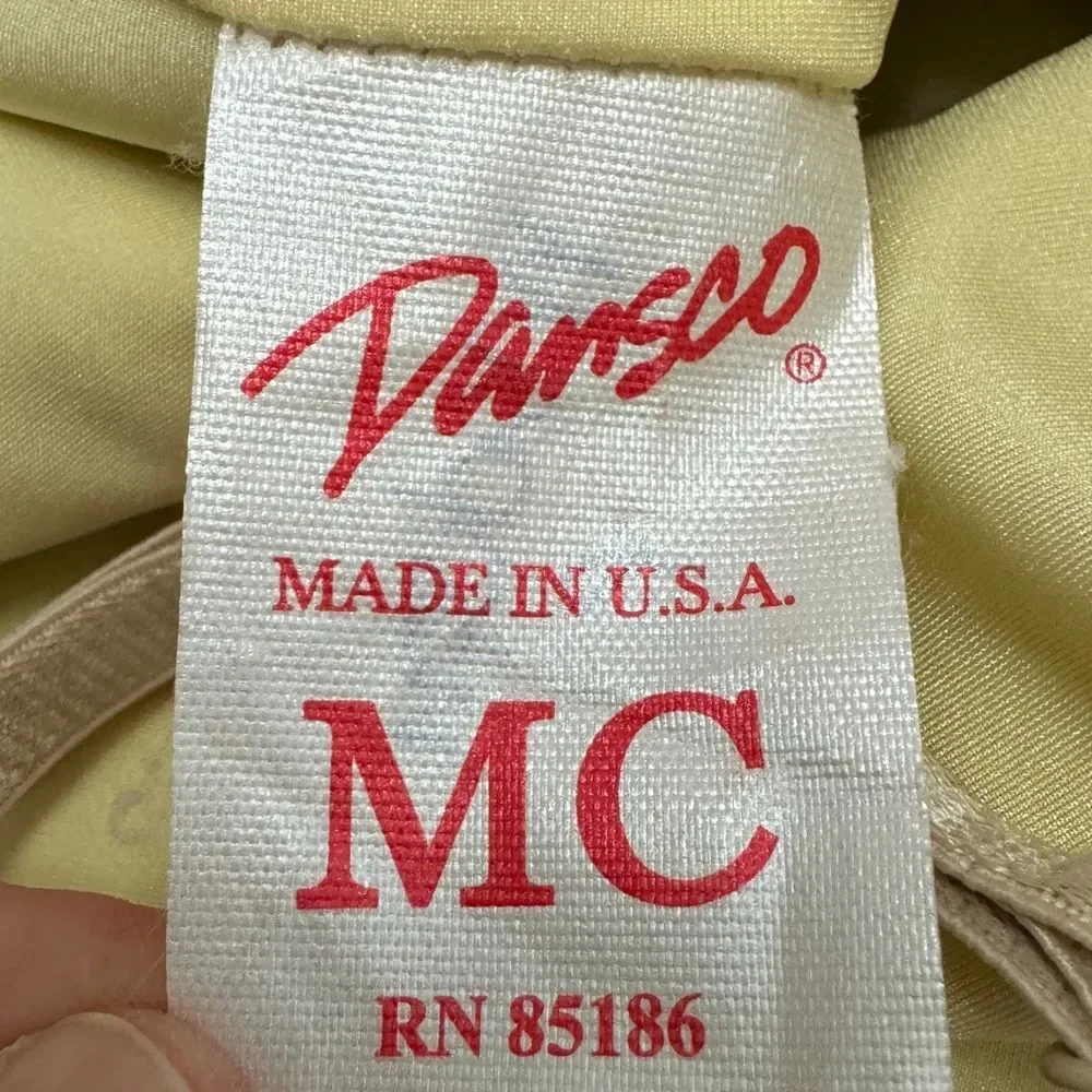 Dansco Mint Green and Gold Sequin Ballet Dance Costume size MC